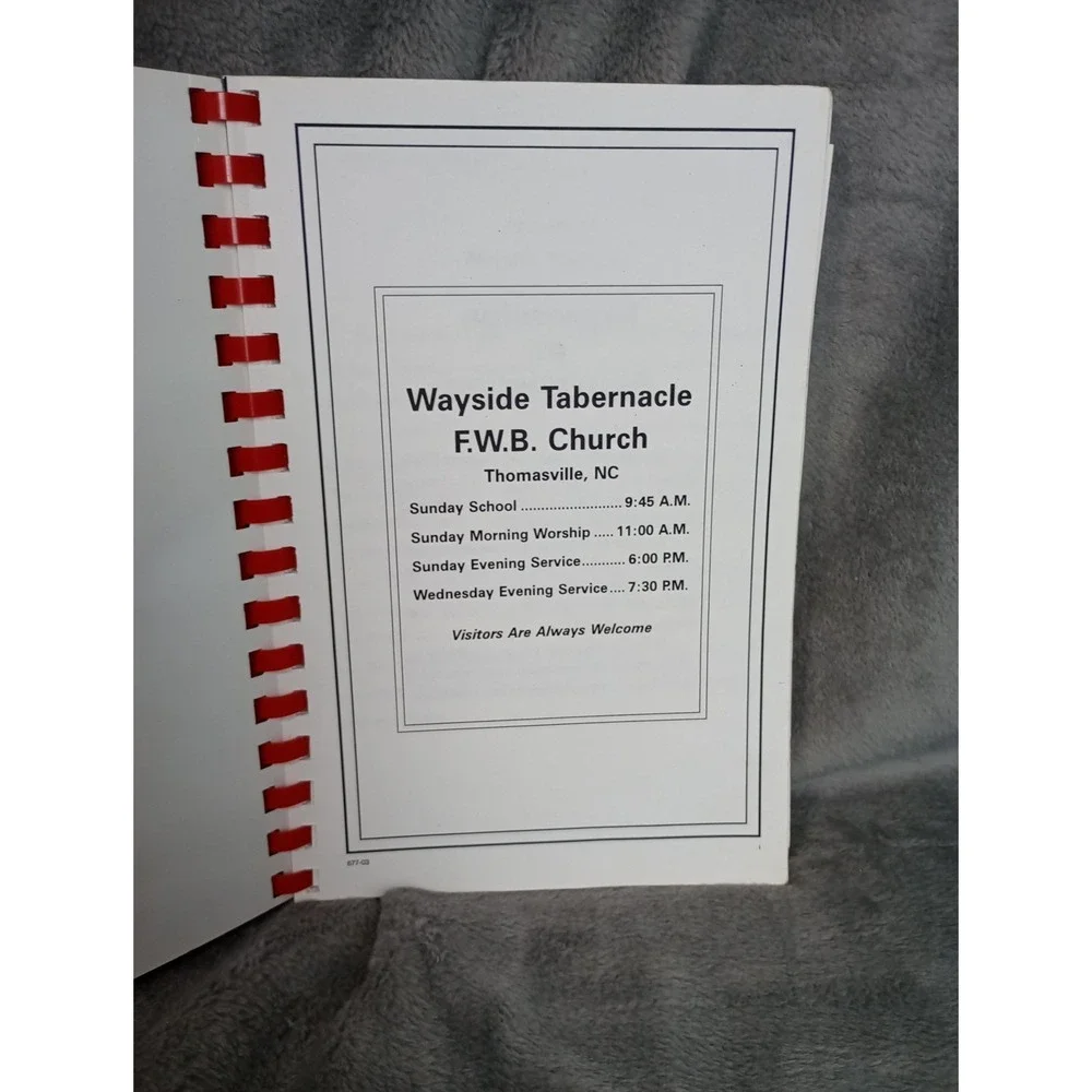 Wayside Tabernacle‎ Freewill Baptist Church Cookbook Thomasville, NC 2003